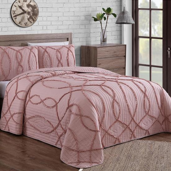 oversized queen check quilting grey bedspread