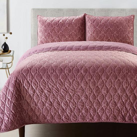 Super Soft Embossed Faux Fur Quilted Throw